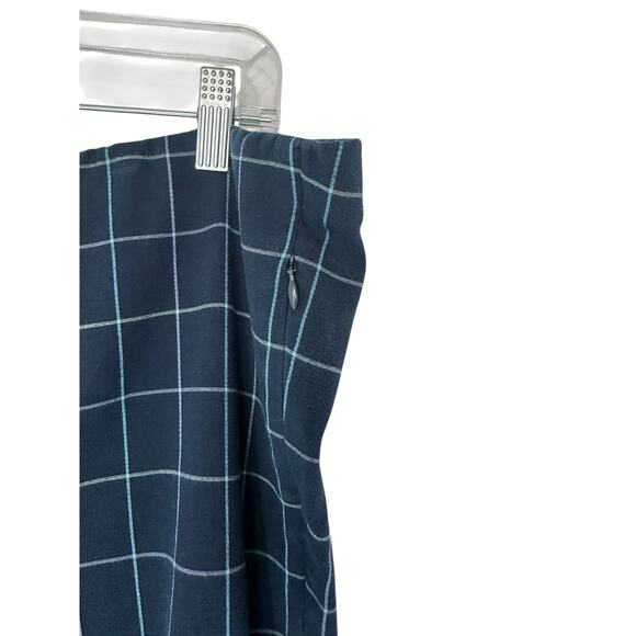 J. Jill Essential Cotton Stretch Pants Blue Pull On Straight Leg Size 16 Tall - Picture 6 of 13